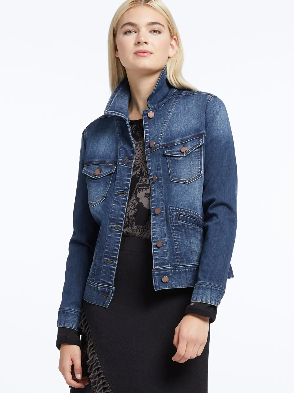 Discount NIC+ZOE Liverpool - Denim Jacket Deep Denim