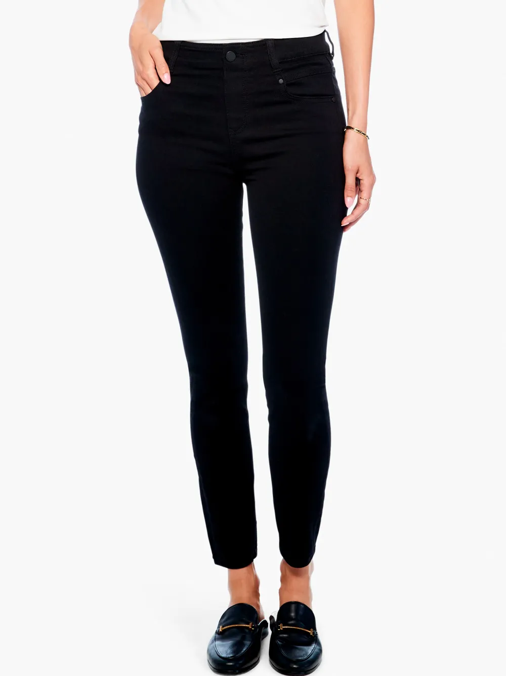 Hot NIC+ZOE Liverpool - Gia Glider Ankle Skinny Jean Black Denim