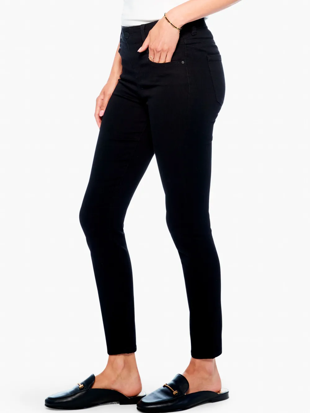 Hot NIC+ZOE Liverpool - Gia Glider Ankle Skinny Jean Black Denim