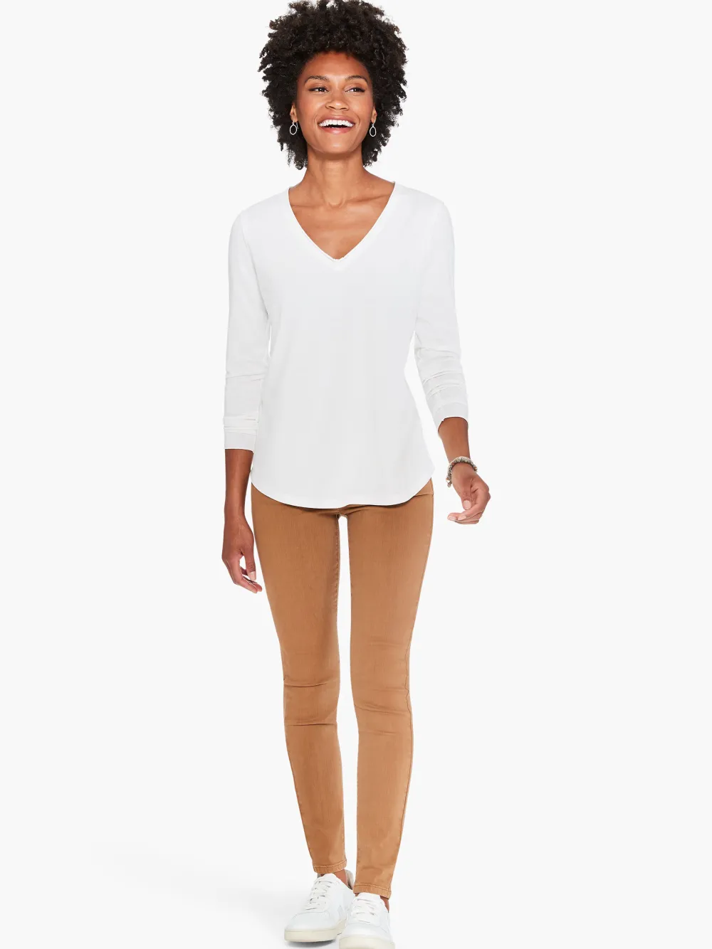 New NIC+ZOE Liverpool - Gia Glider Tan Skinny Jean Warm Tan
