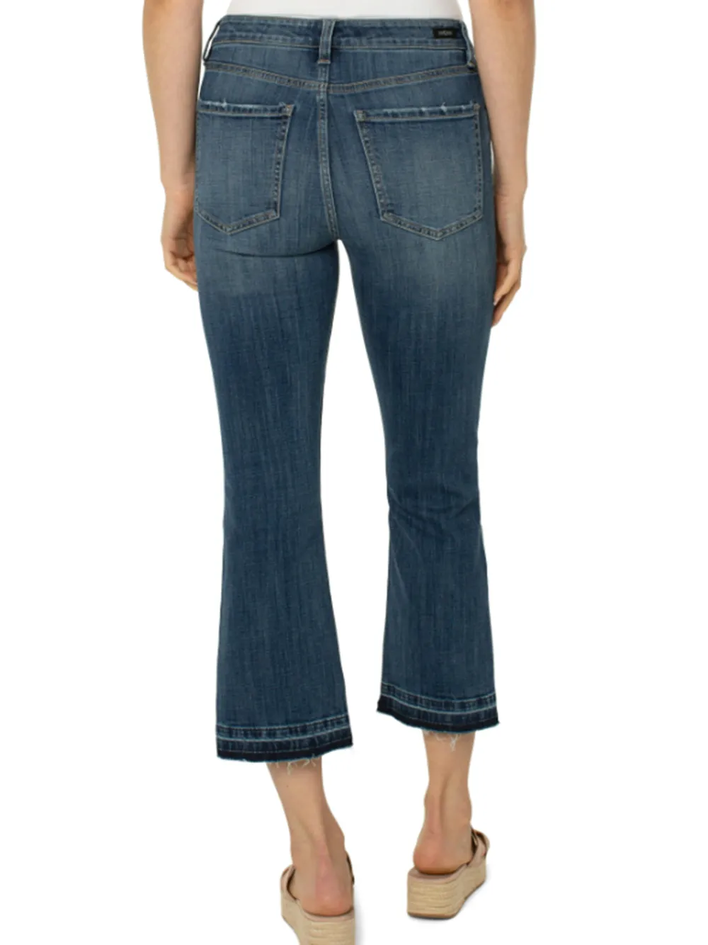 Hot NIC+ZOE Liverpool - Hannah Crop Flare Dark Wash