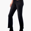 Best Sale NIC+ZOE Liverpool - Hannah Cropped Flare W/ Fray Hem Black Denim