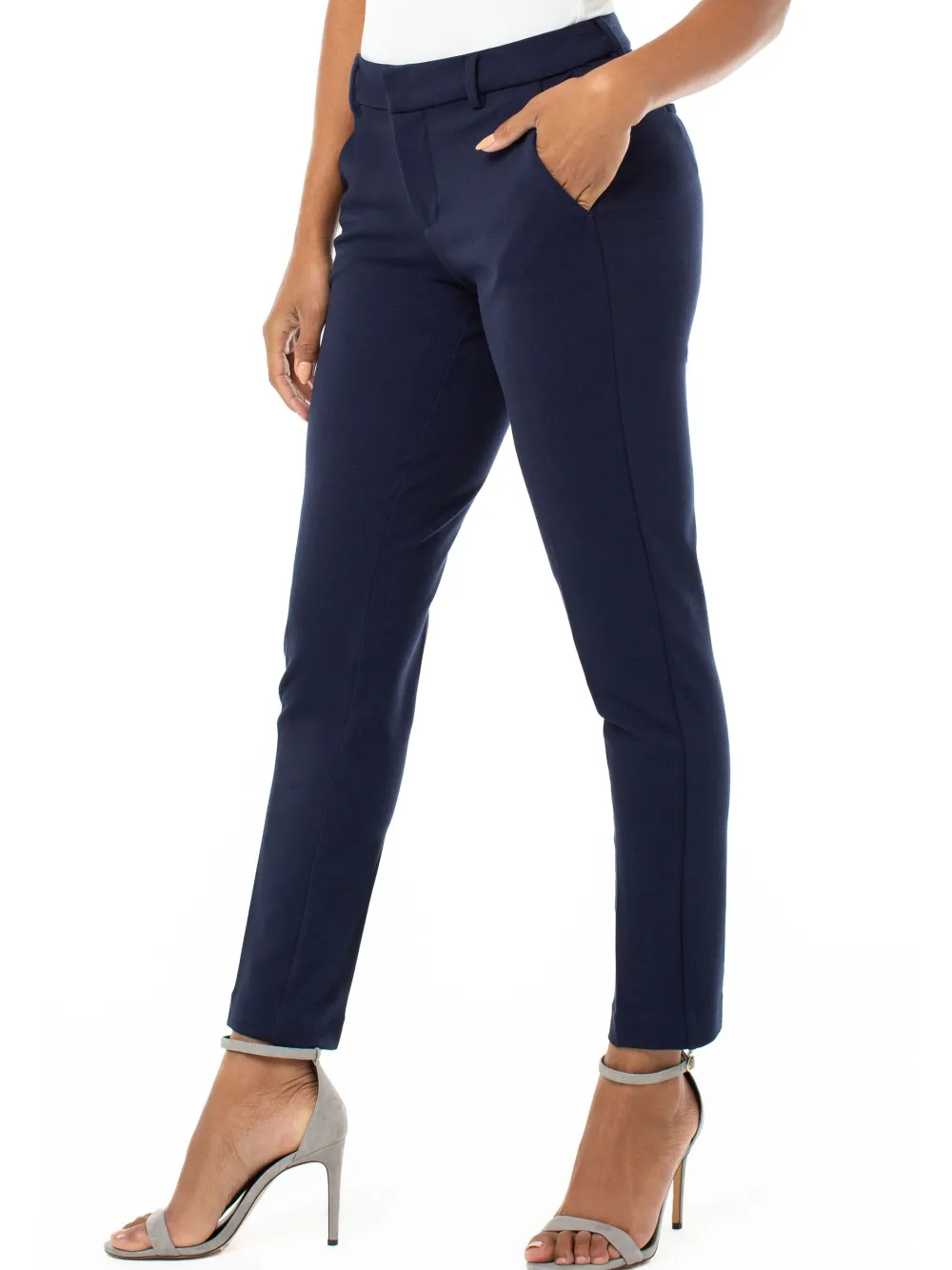 Fashion NIC+ZOE Liverpool - Kelsey Knit Trouser Navy