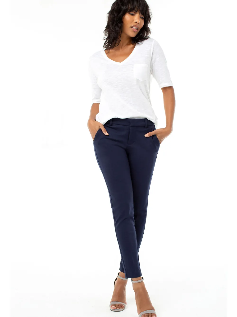 Fashion NIC+ZOE Liverpool - Kelsey Knit Trouser Navy