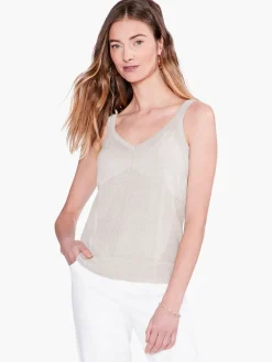 Cheap NIC+ZOE Lurex Corset Tank Sandshell