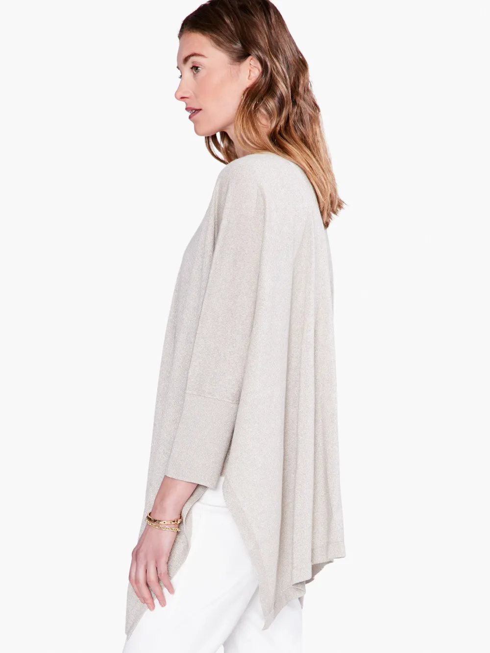 Store NIC+ZOE Lurex Cover Up Cardigan Sandshell