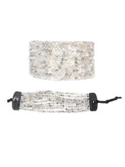 Discount NIC+ZOE Marlyn Schiff Beaded Strand Bracelet Grey