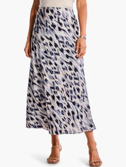 Online NIC+ZOE Misty Ikat Slip Skirt Grey Multi