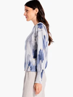 Sale NIC+ZOE Misty Ikat Sweater Grey Multi