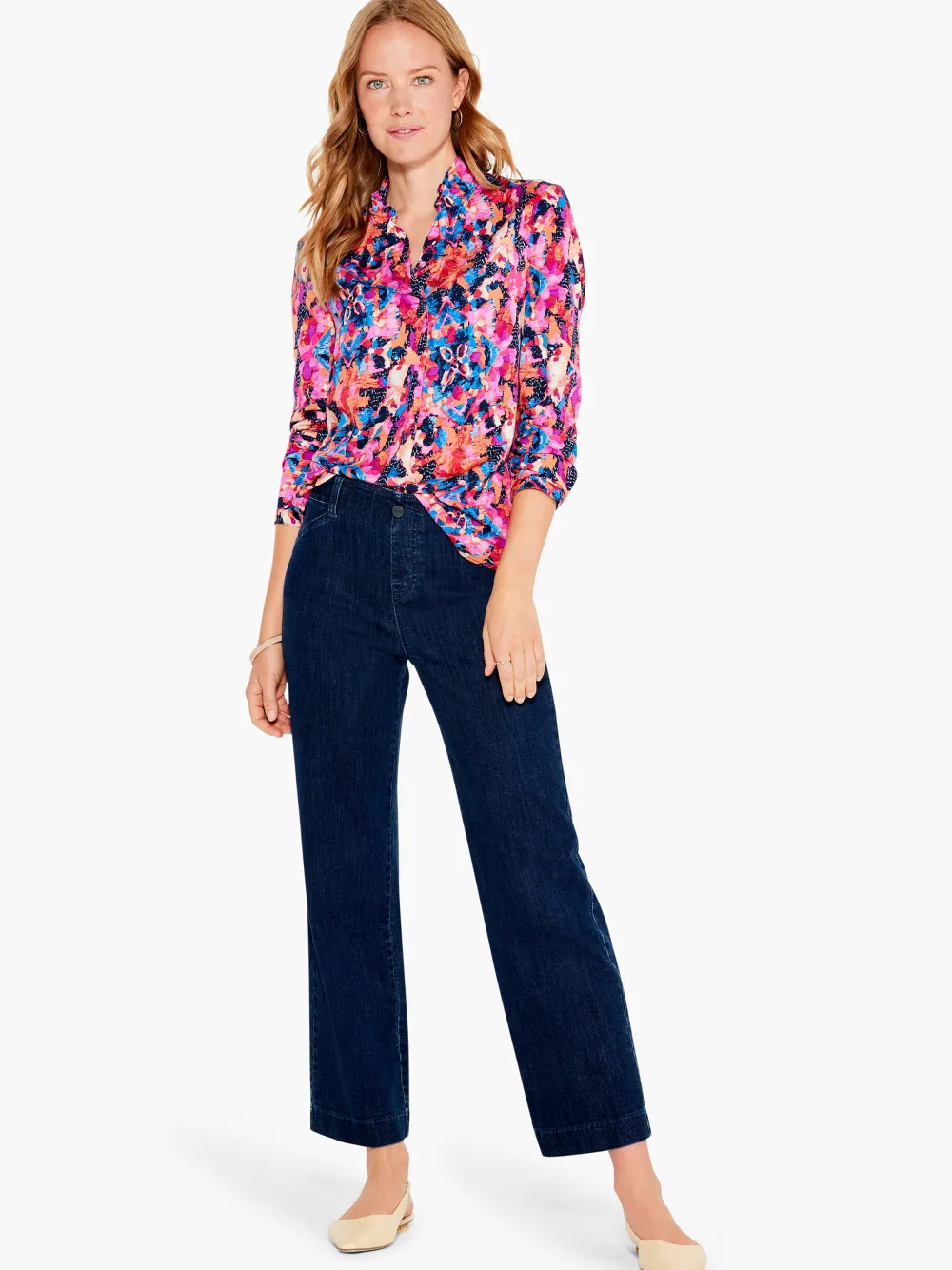 Shop NIC+ZOE Modern Kaleidoscope Top Pink Multi