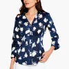 Flash Sale NIC+ZOE Mosaic Blues Shirt Indigo Multi