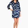 Outlet NIC+ZOE Mosaic Blues Shirt Dress Indigo Multi