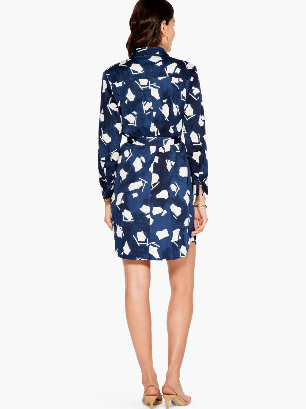 Outlet NIC+ZOE Mosaic Blues Shirt Dress Indigo Multi