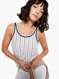 Outlet NIC+ZOE Neutral Striped Vital Tank Neutral Multi