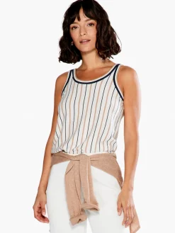 Outlet NIC+ZOE Neutral Striped Vital Tank Neutral Multi