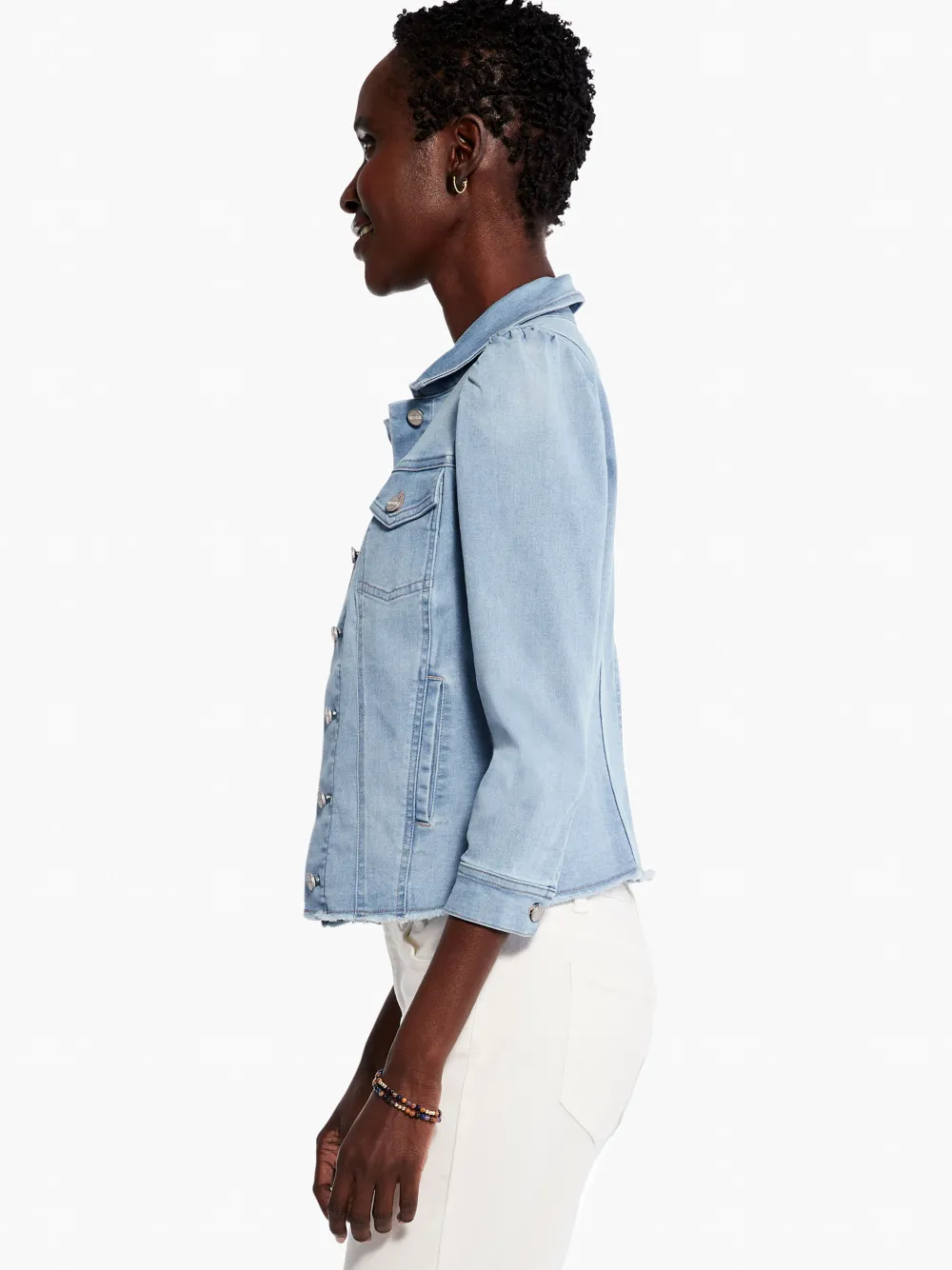 Best NIC+ZOE Nz Denim Femme Sleeve Denim Jacket Breeze