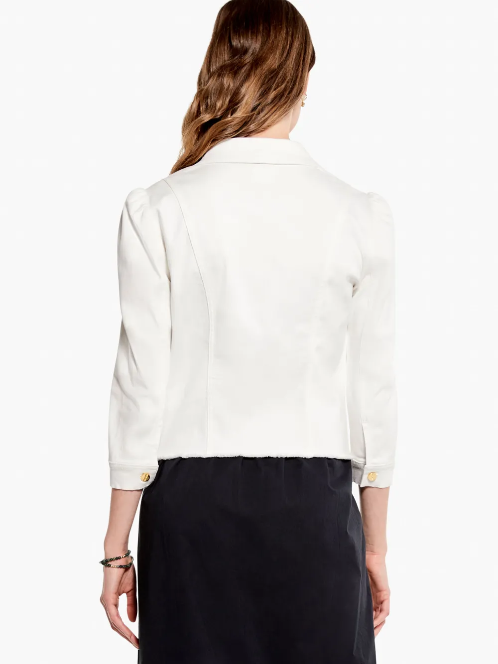 Outlet NIC+ZOE Nz Denim Femme Sleeve Denim Jacket Paper White