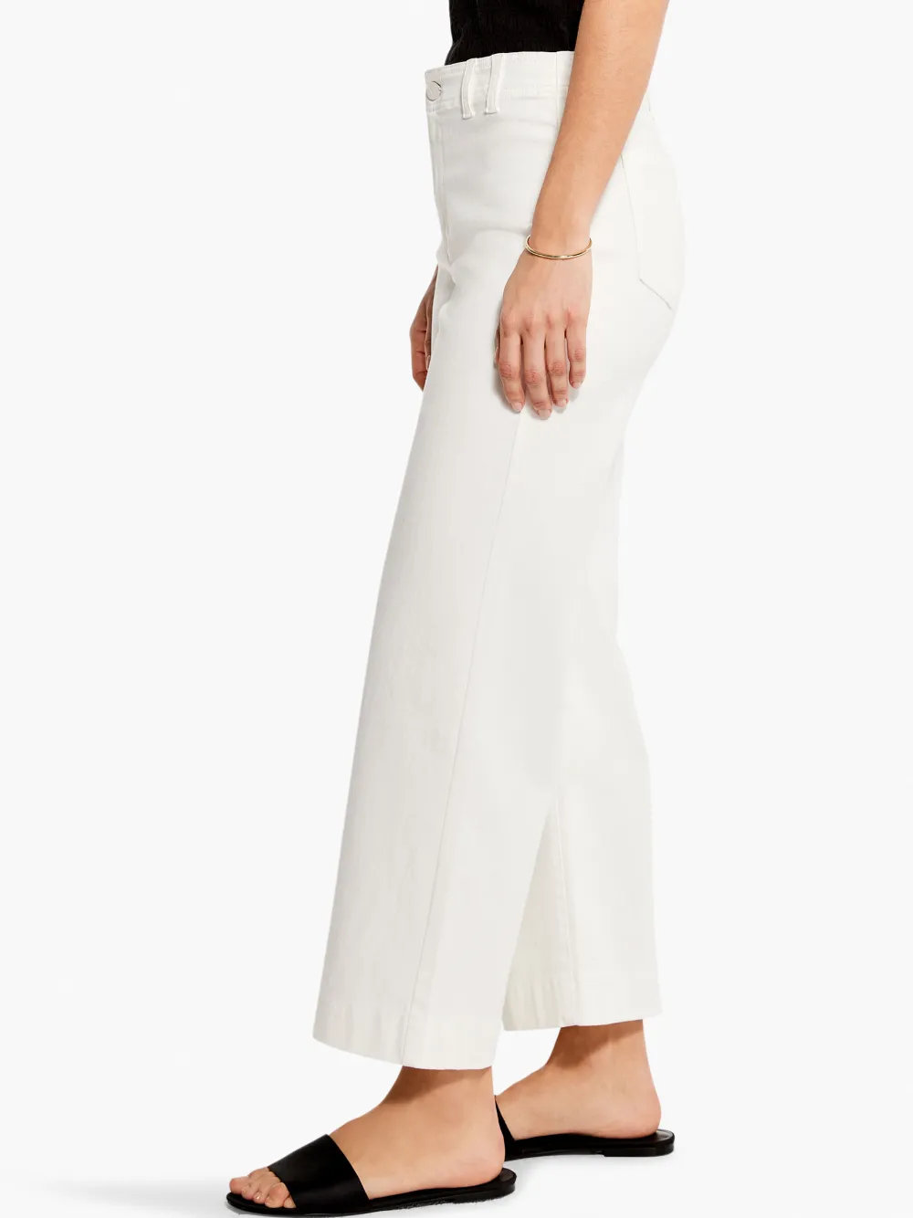 Store NIC+ZOE Nz Denim Mid Rise Wide-Leg Crop Jean Paper White