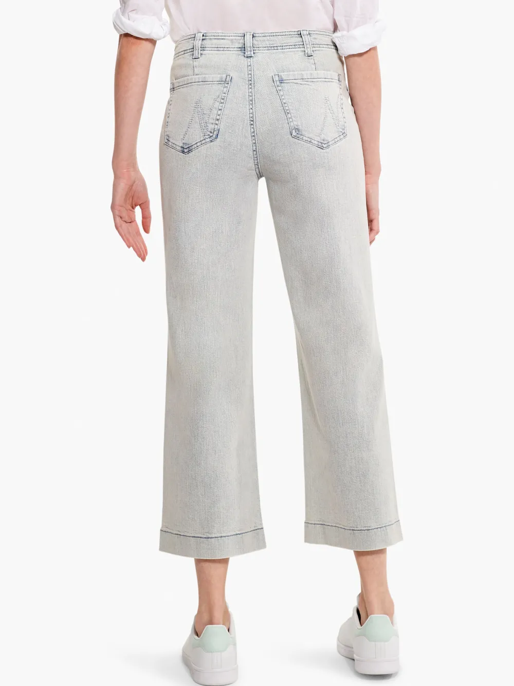 Outlet NIC+ZOE Nz Denim Mid Rise Wide-Leg Crop Jean Salt