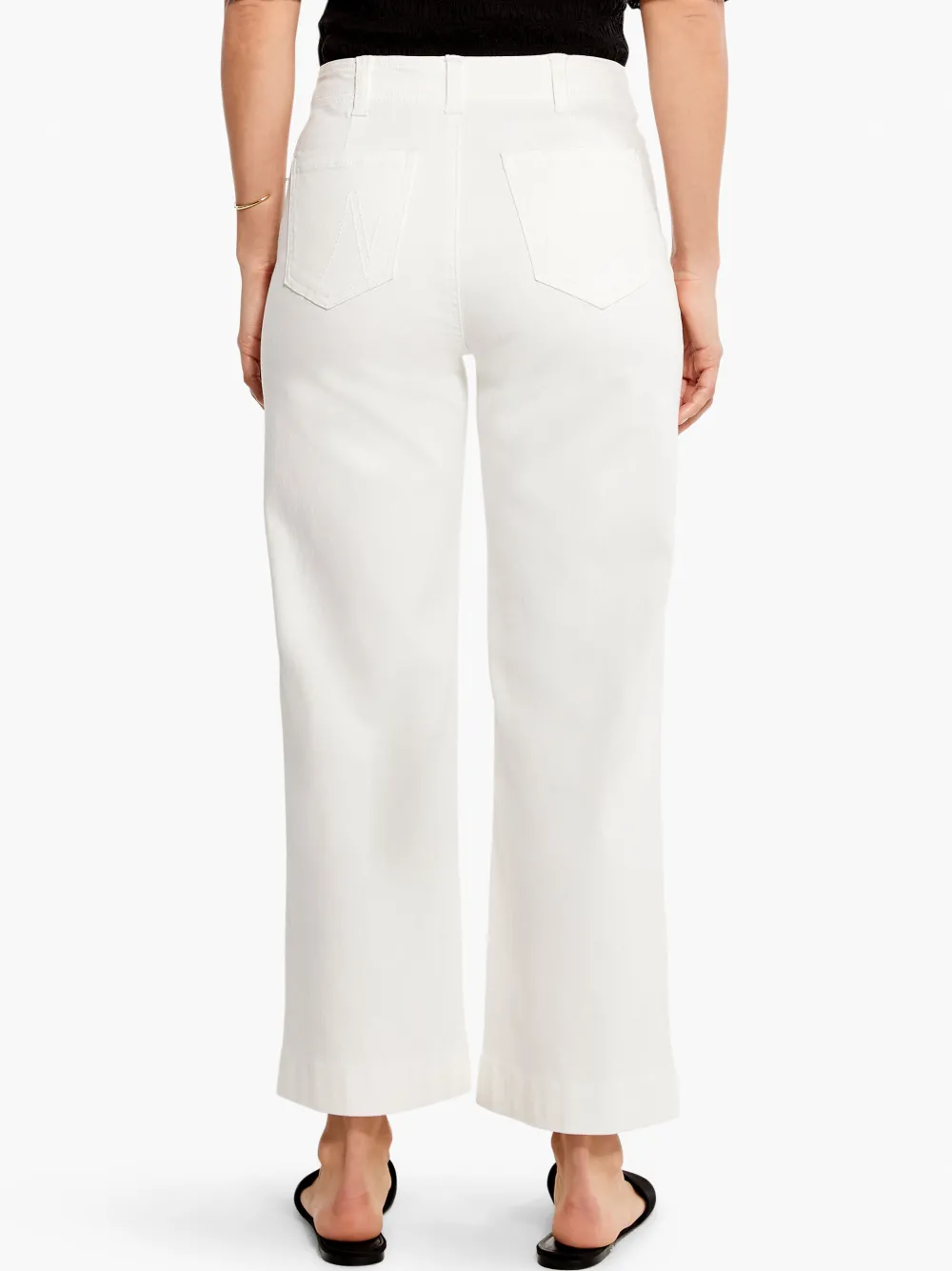 Store NIC+ZOE Nz Denim Mid Rise Wide-Leg Crop Jean Paper White