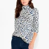 Hot NIC+ZOE Nzt Abstract Blocks Long Sleeve Turtleneck Neutral Multi