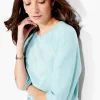 Best Sale NIC+ZOE Nzt Boat Neck Dolman Sleeve Tee Aquifer