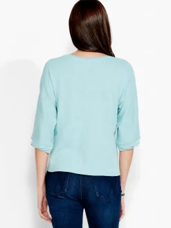 New NIC+ZOE Nzt Boat Neck Dolman Sleeve Tee Aquifer