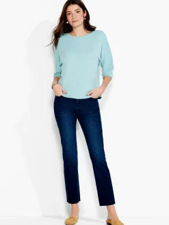 New NIC+ZOE Nzt Boat Neck Dolman Sleeve Tee Aquifer