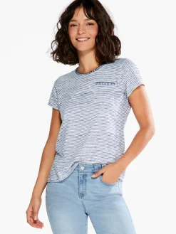 Online NIC+ZOE Nzt Crew Neck Short Sleeve Stripe Tee Blue Multi