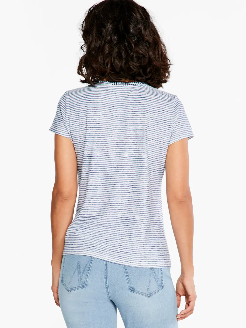 Online NIC+ZOE Nzt Crew Neck Short Sleeve Stripe Tee Blue Multi