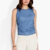 Cheap NIC+ZOE Nzt Crew Ruched Tank Harbor Blue