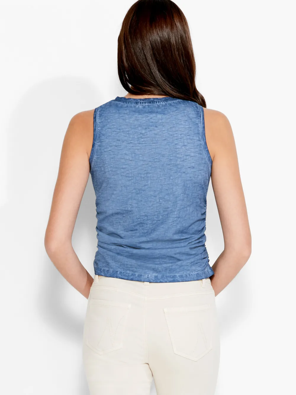 Cheap NIC+ZOE Nzt Crew Ruched Tank Harbor Blue
