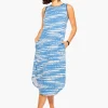 New NIC+ZOE Nzt Dotty Lines Tank Dress Blue Multi