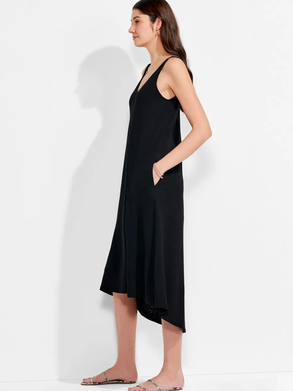 Cheap NIC+ZOE Nzt Double V Tank Dress Black Onyx