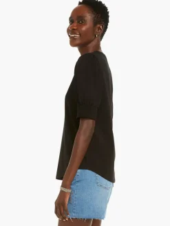 Hot NIC+ZOE Nzt Elbow Sleeve Split Neck Tee Black Onyx
