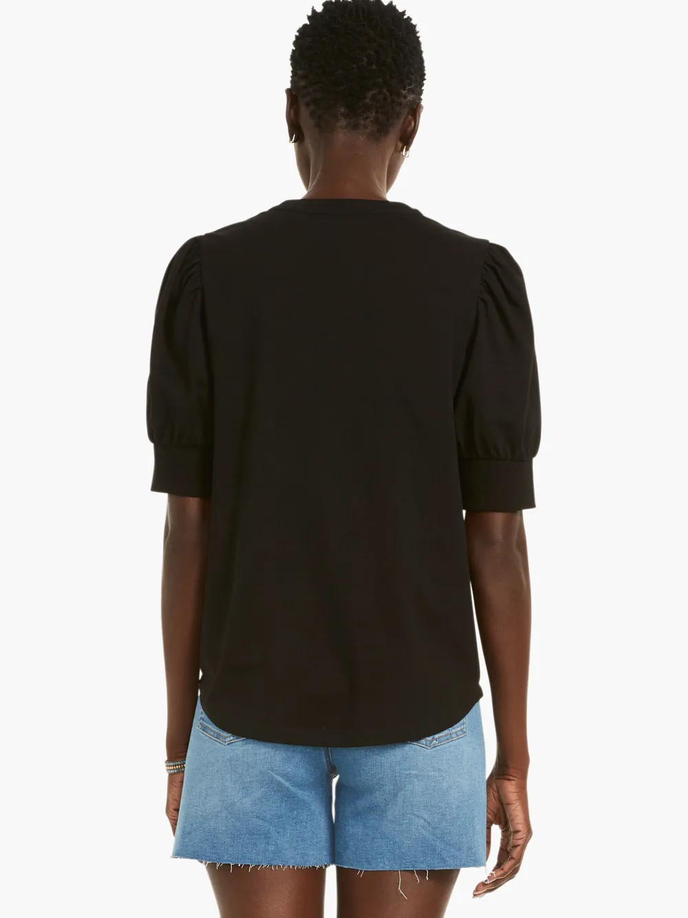 Discount NIC+ZOE Nzt Elbow Sleeve Split Neck Tee Black Onyx
