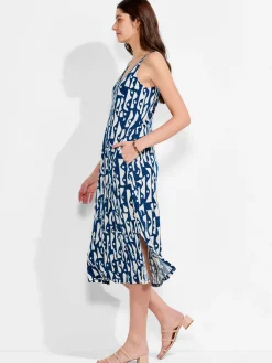 Clearance NIC+ZOE Nzt High Seas Tank Dress Blue Multi