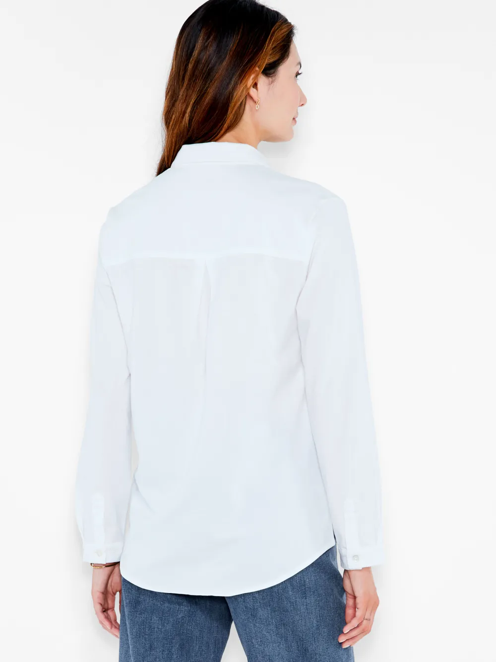 Cheap NIC+ZOE Nzt Long Sleeve Angled Pocket Shirt Paper White