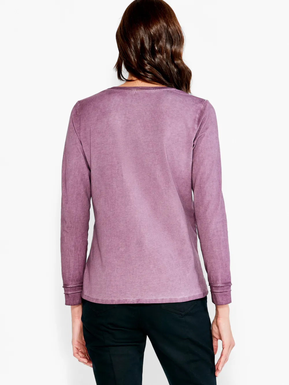 Hot NIC+ZOE Nzt Long Sleeve Crew Sparkle Tee Boysenberry