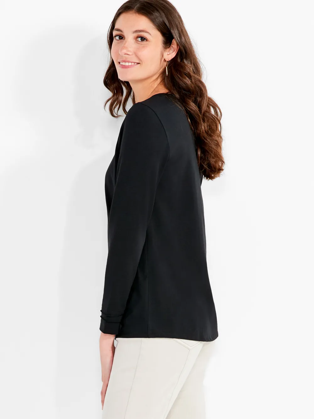Store NIC+ZOE Nzt Long Sleeve Crew Tee Black Onyx