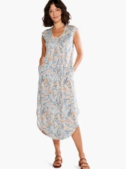 Sale NIC+ZOE Nzt Palm Scoop Tank Dress Orange Multi