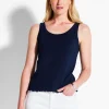 Store NIC+ZOE Nzt Scoop Lettuce Edge Tank Dark Indigo