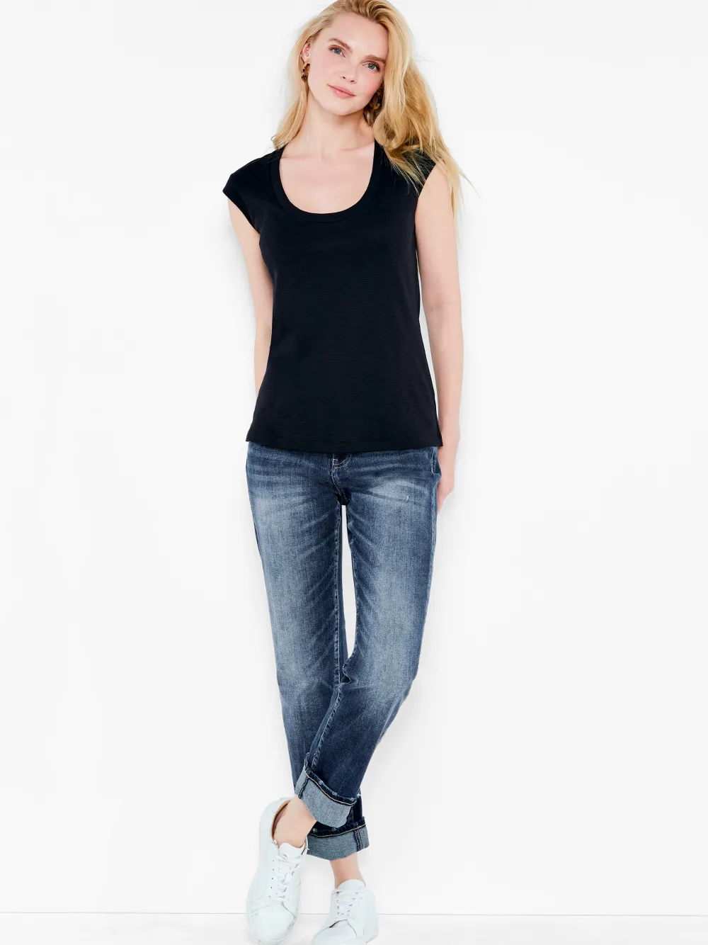 Clearance NIC+ZOE Nzt Scoop Neck Tank Black Onyx