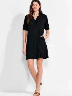 Outlet NIC+ZOE Nzt Short Sleeve Notched V Dress Black Onyx