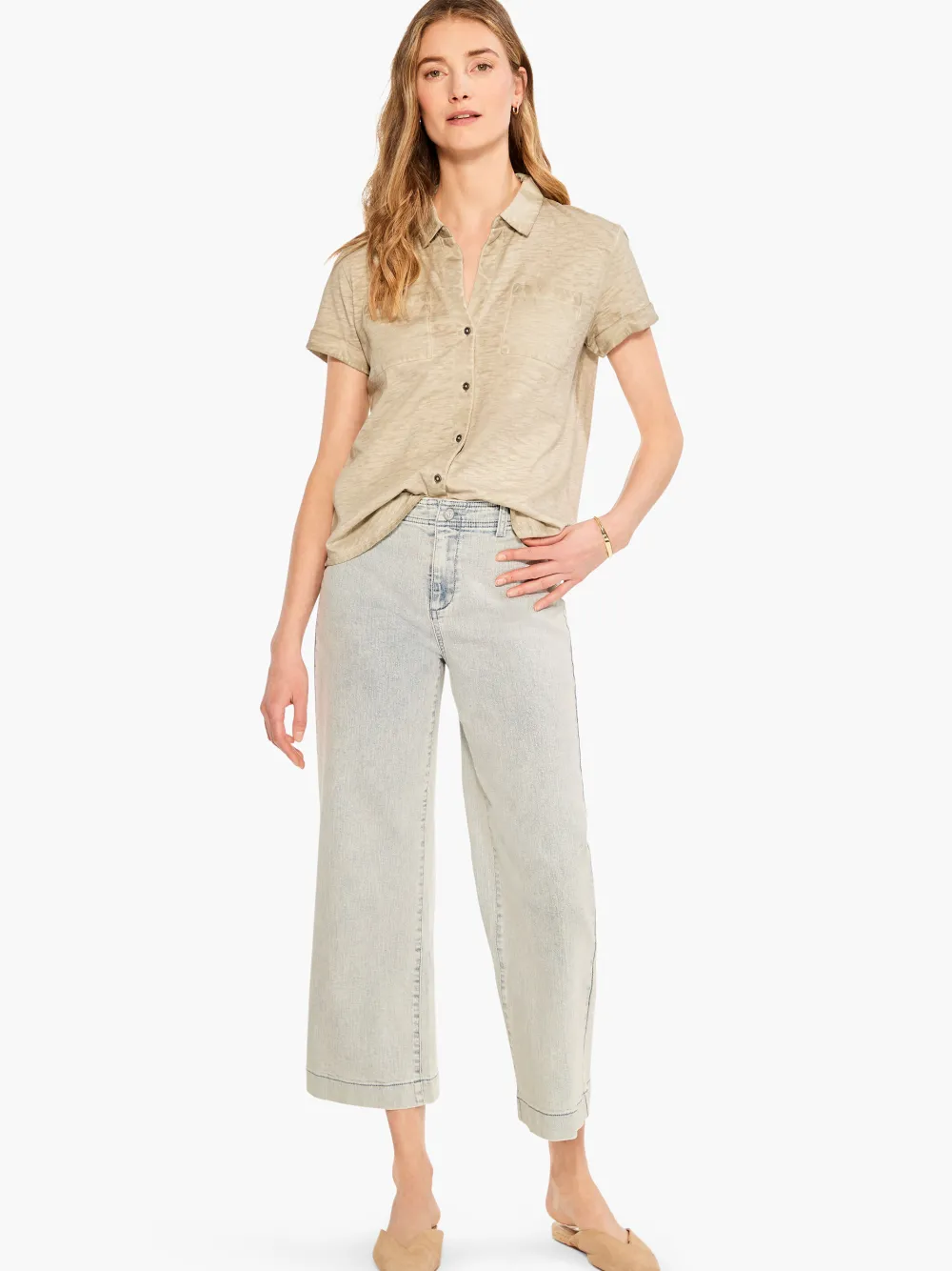 Cheap NIC+ZOE Nzt Short Sleeve Pocket Shirt London Fog