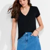 New NIC+ZOE Nzt Short Sleeve Roll V Tee Black Onyx