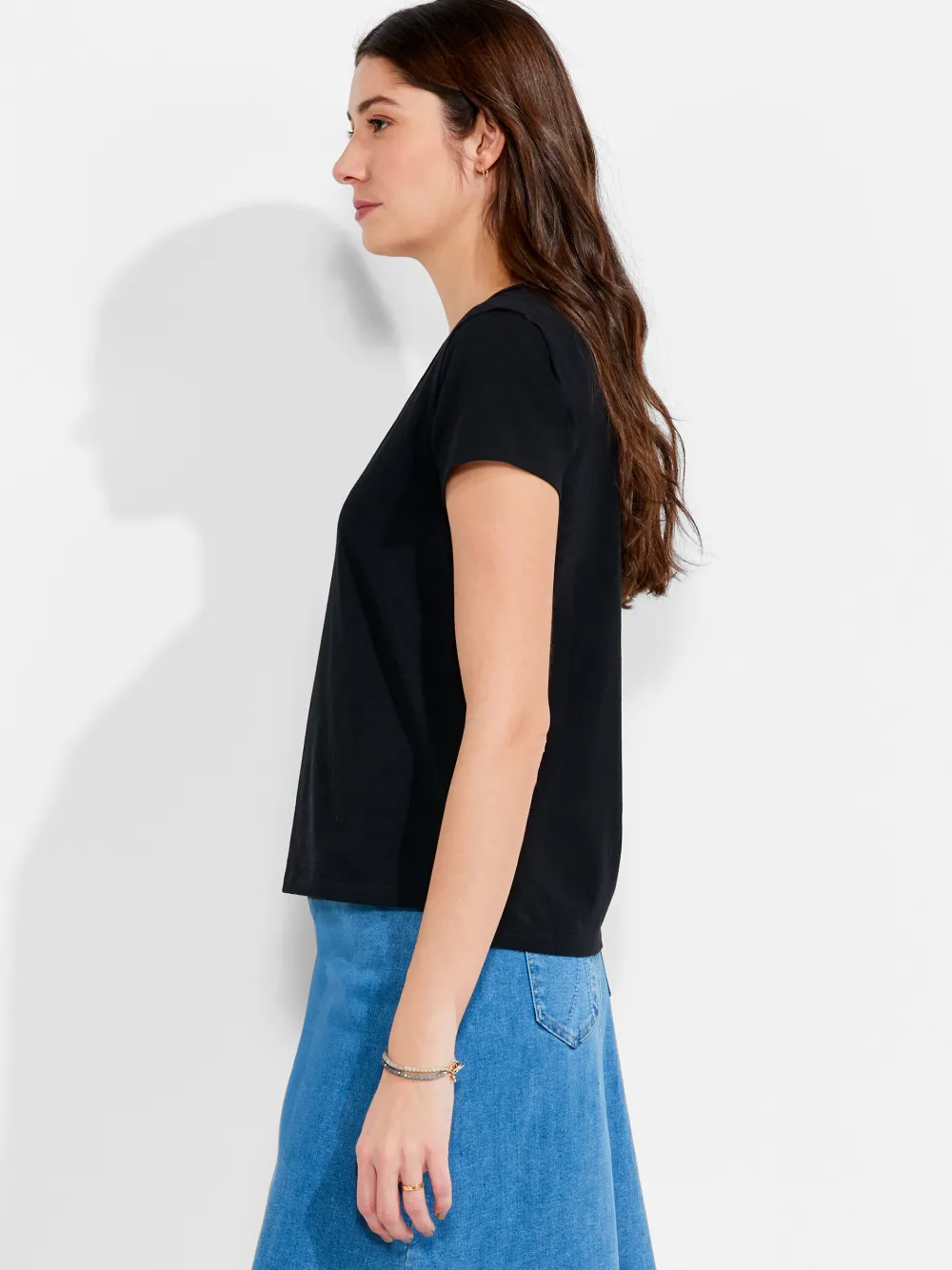 New NIC+ZOE Nzt Short Sleeve Roll V Tee Black Onyx