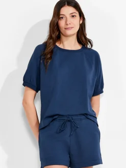 Sale NIC+ZOE Nzt Short Sleeve Round Neck French Terry Top Dark Indigo