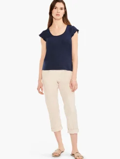 Hot NIC+ZOE Nzt Short Sleeve Scoop Lettuce Edge Tee Dark Indigo