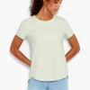 New NIC+ZOE Nzt Short Sleeve Shirt Tail Crew Tee Matcha